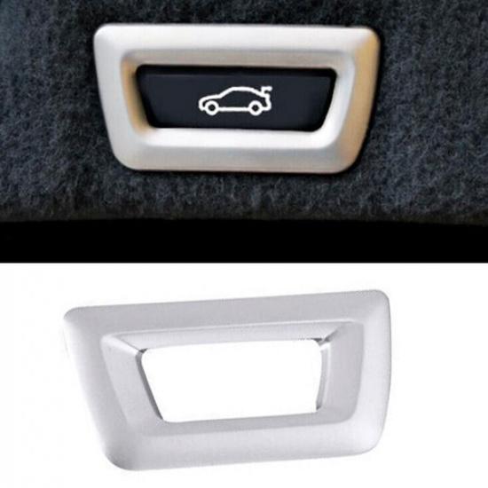 Fit For BMW 7 Series 2016- Matte Silver Rear Door Tailgate Button Cover Trim