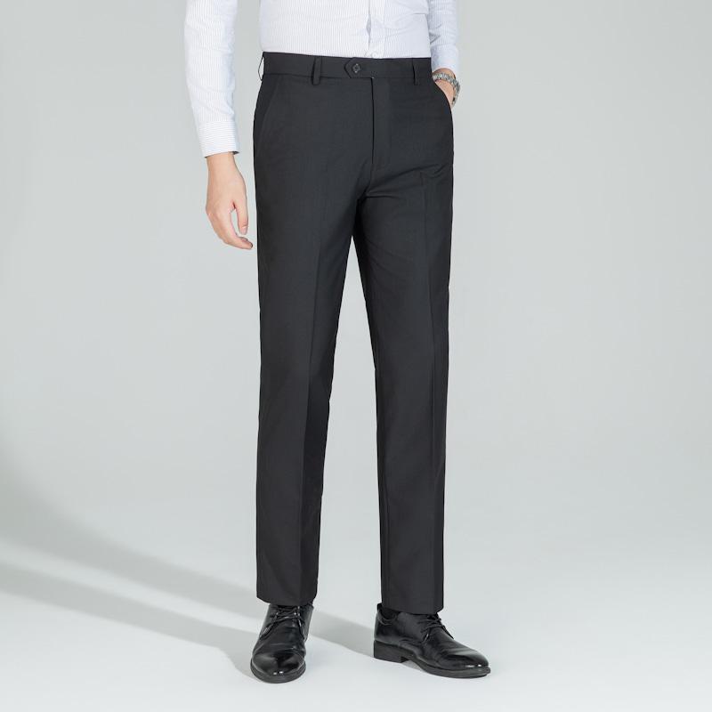 Frühling Sommer Anzughose Herren Einfarbig Locker Smart Casual Büro Hochzeit Formelle Hose Herren Gerade Anzughose Übergröße