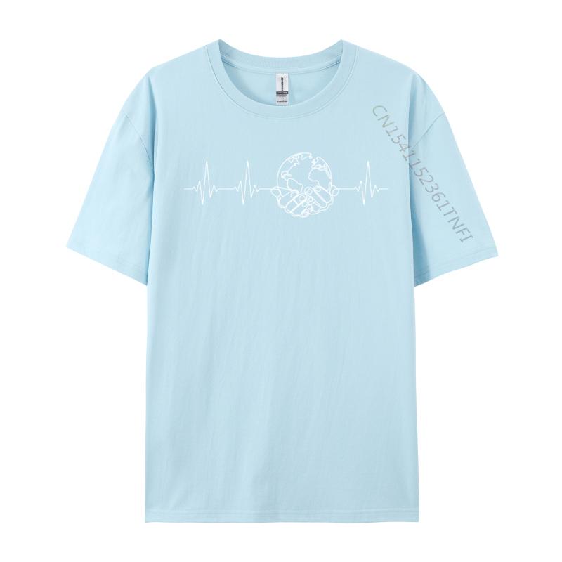 Save The Planet Heartbeat On World Earth Day Environmental Salmon Fishing Heartbeat T Shirts Fashion Tops T Shirt Men T Shirt