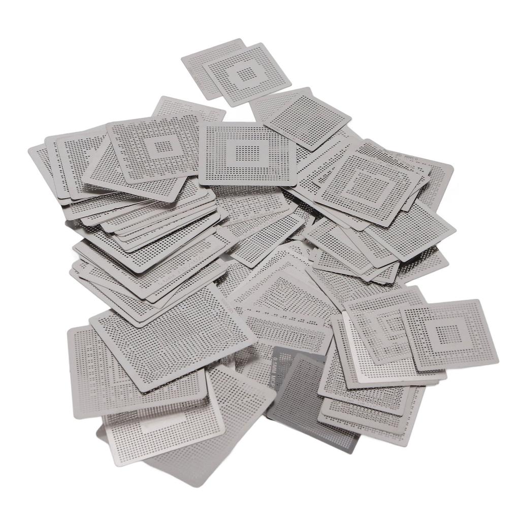 144 Pcs BGA Reballing Stencils 304 Stainless Steel Multi Functional Universal Reballing Rework Templ