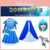 Kinder Zombies Cosplay Kostüm Halloween Kleid Umhang Perücke Tasche Mädchen Outfit Geschenk