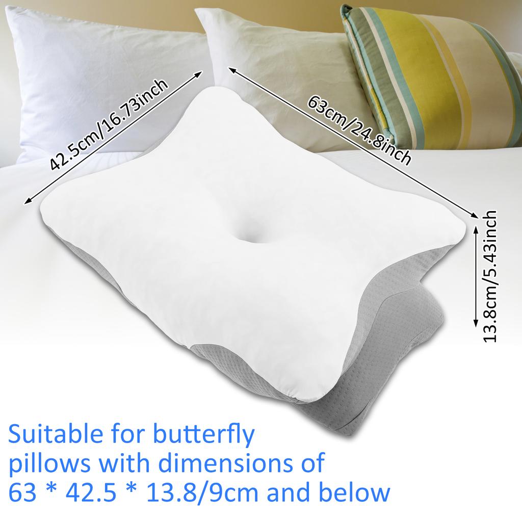 Butterfly Shaped Pillowcase Polyester Cervical Pillowcase with Zipper Smooth Soft Satin Neck Pillows Cover Bedding Accessories