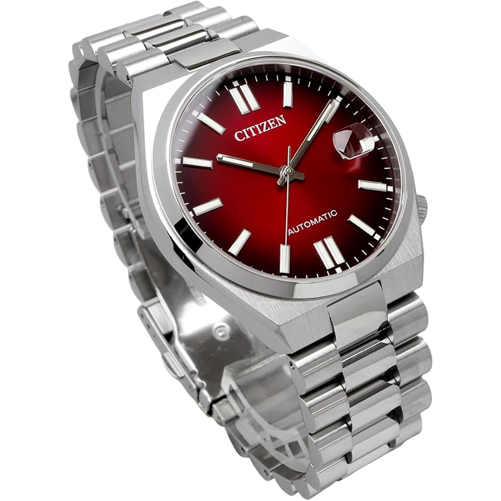 Citizen Tsuyosa Automatic Men's Watch NJ0150-56W Sapphire Glass Burgundy Gradient Silver 200m Water Resistant