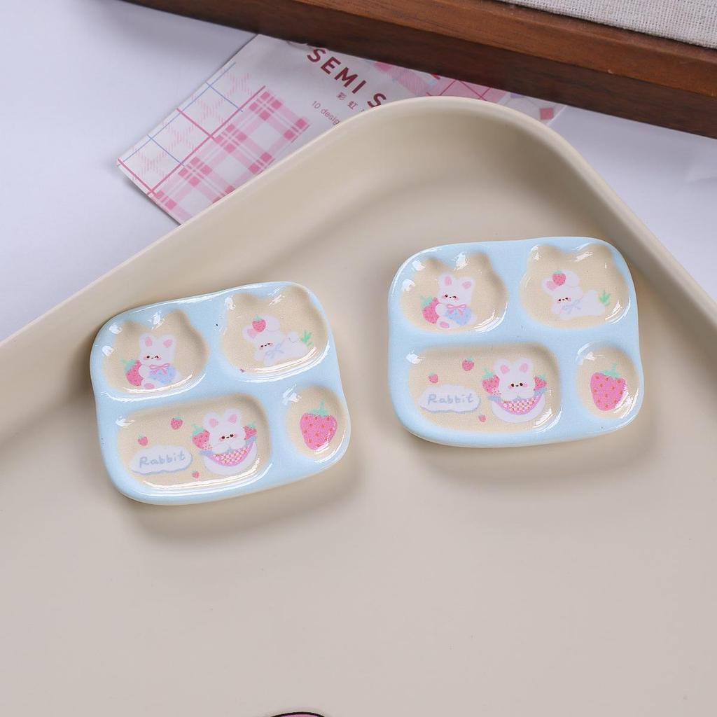 Resin Food Toy Dessert Plate Small Accessories for DIY Playhouse