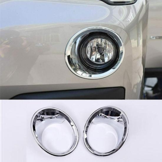 Chrome ABS Exterior Front Fog Light Lamp Cover Trim Fit For BMW X1 F48 2016-