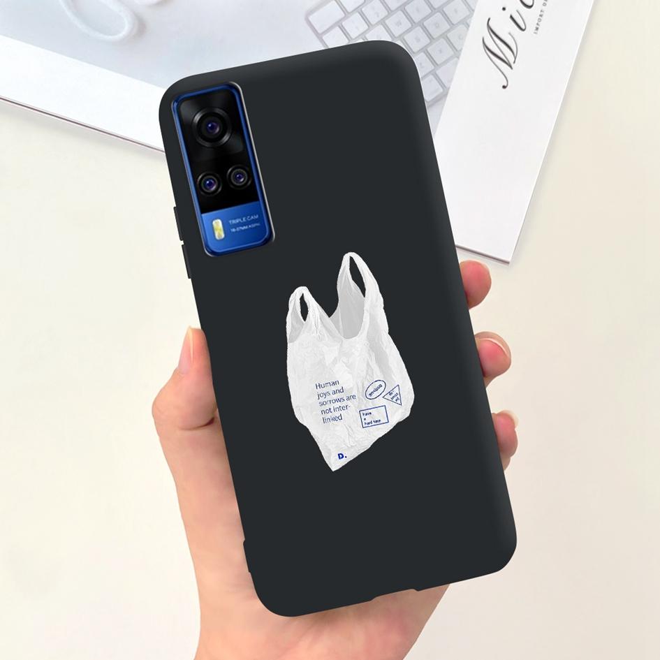 For Vivo Y31 2021 Case Cute Duck Cat Cartoon Coque Matte Soft Silicone Back Cover For Vivo Y51 Y51A Y53s Y 31 V2036 V2030 Fundas