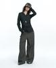 ROUGHNECK Henry Hooded Long Sleeve Top Grey