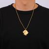 Punk Lion Head Pendant Necklace for Women Men Rock Hip Hop Animal Charms Choker Stainless Steel Box Chains Party Jewelry Gifts