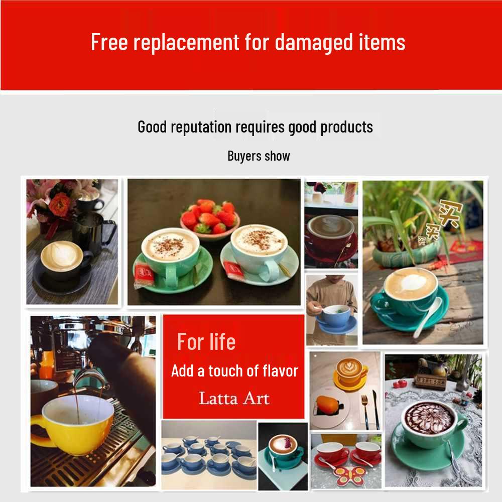 European Ceramic Coffee Set: Professional Latte Art, Cappuccino & Sawada Cups