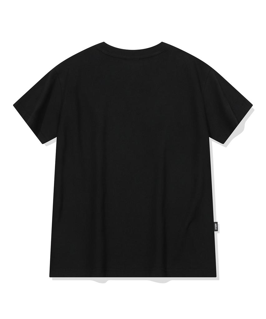 CPGN STUDIO Mushroom Stitch Crop Short Sleeve Tee Black