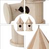 EXCEART Unfinished Wooden Birdhouse 2-Pack, Modern Style, As Shown, Small Bird, Wood Material, DIY
