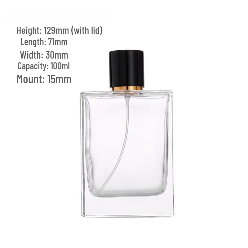 100ml Transparent Glass Fine Mist Spray Perfume Refill Bottle
