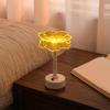 Acrylic Flower Shape LED Lamp, Decorative Cordless Table Light with Warm Light for Home, Office, Study Room, Bedside