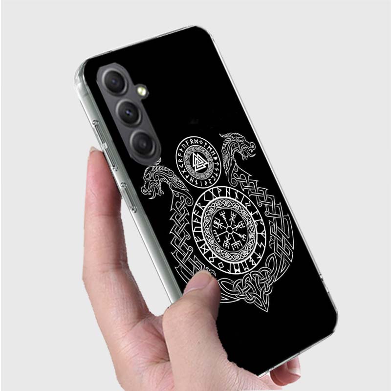 Nordic Norse Phone Case For Samsung A17 A56 A55 A35 A36 A26 A25 A15 A16 Galaxy Note 20 10 9 8 A70 A50 A40 A30 A20E A71 A51 A41 A