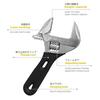 BOOSDEN Short Wide Adjustable Wrench, Pocket Monkey Wrench, Lightweight, Adjustable, Maximum Opening Width 38mm (160mm)