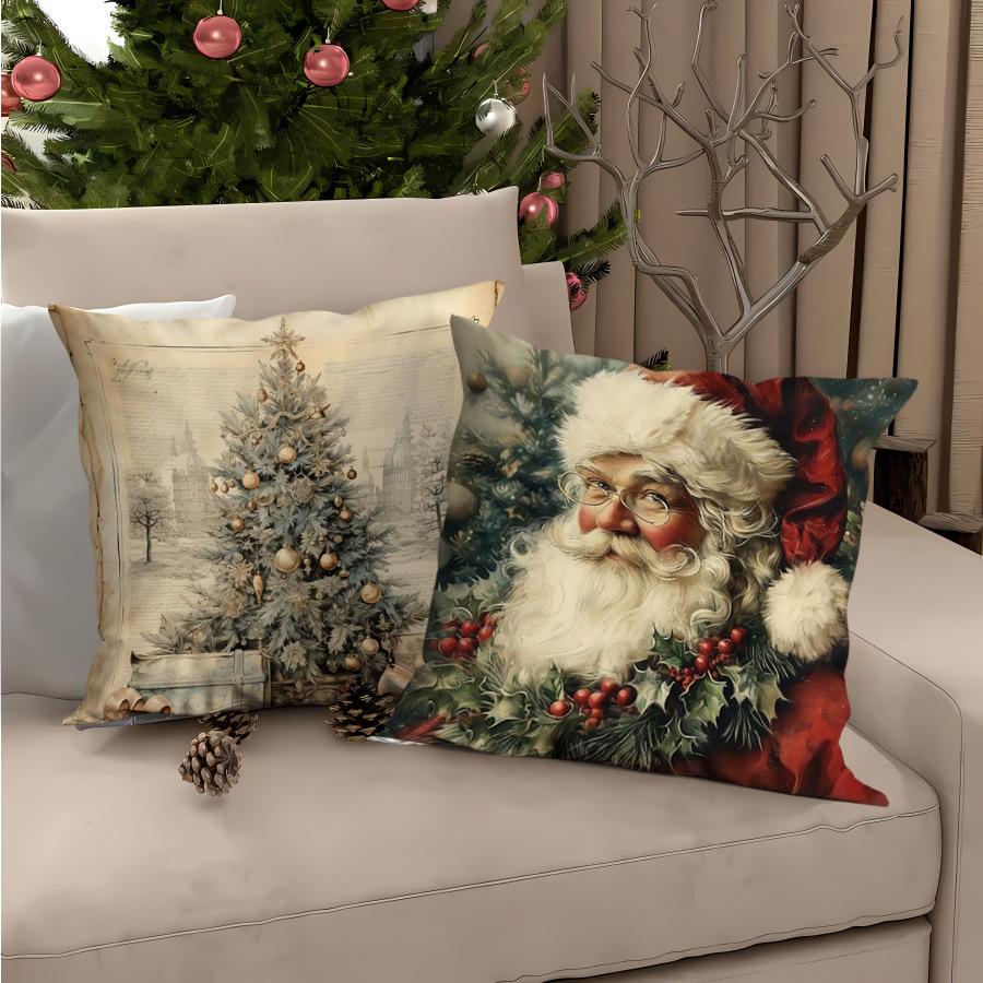 New Christmas Throw Pillow Cover Printed Holiday Living Room Sofa Decorative Cushion Cover Cushion Cover
