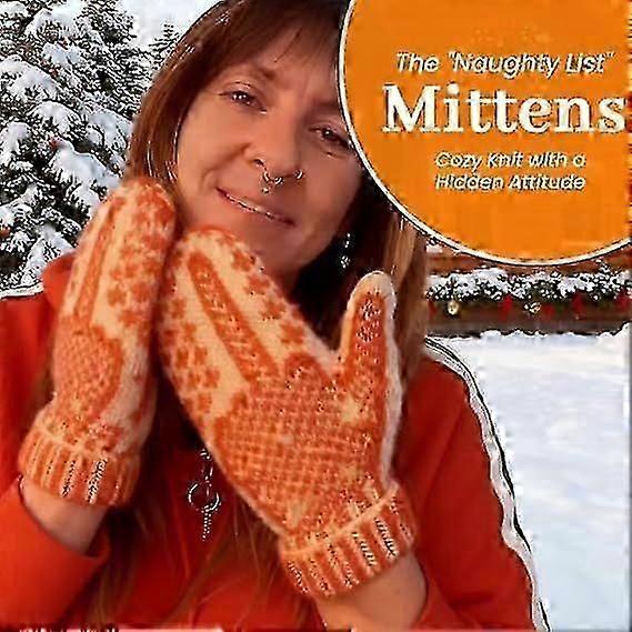 The Naughty List Mittens | Cozy Knit with a Hidden Attitude, Hand Knitted Hidden Middle Finger Winter Warm Mittens for Womenzz55