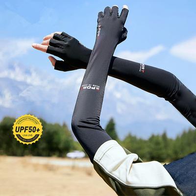 Eisseiden-Ärmel Sommer Sonnenschutz Armstulpen Lange Bündchen für Männer Frauen Kühlender Sonnenschutz Fahrhandschuhe Handschutz Sommer