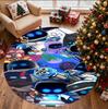 Kosmische Bot Crew Muster Runder Teppich, Innen-/Außenmatte, für Picknick, Spielzimmer, Schlafzimmer, Büro, Wohnzimmer, Heimdeko Teppich, Geburtstagsgeschenk