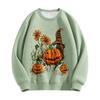 Vintage Oil Painting Pumpkin Sunflower Pullover Sweatshirt for Fall Winter