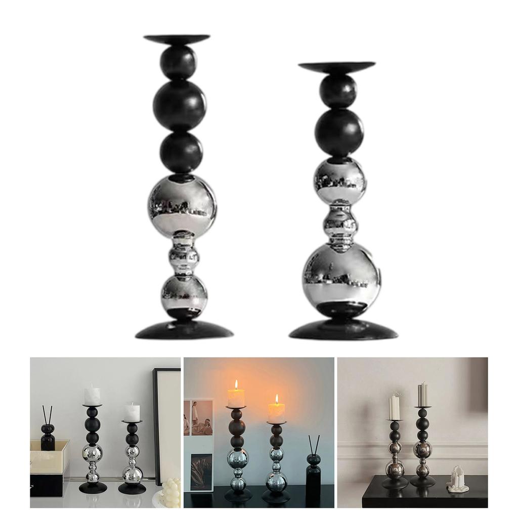 Vintages Iron Tapers Candle Holder Elegants Tall Candlestick Stand for Wedding and Home Decoration