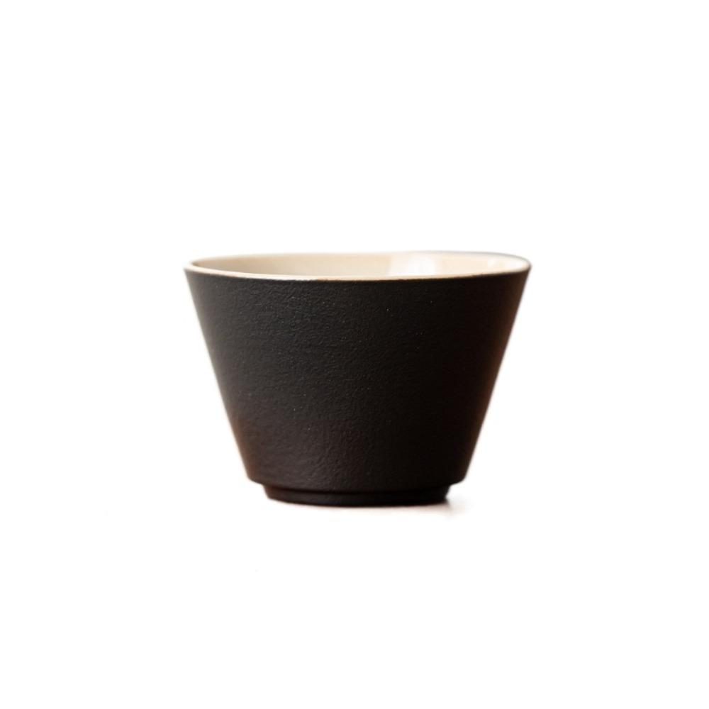 6PCS Tea Pair Set Retro Tea Cup Black Heat-resistant Tea Bowl Chinese Handmade Single Cup Office