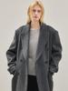 LE Wool Double-Breasted Coat (Melange Gray)