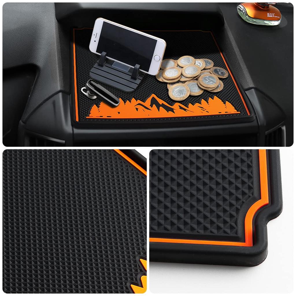 Marchfa Non-Slip Mat, Interior Mat, For Subaru Forester SK XV Impreza Exclusive Non-Slip Coaster Included Dashboard Mat (Orange)