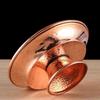 Buddhist Tribute Guardian Cup,Red Copper,Layer Two Handicraft Hammer Tibetan Buddhism Holy Water Plate,Desktop Decorative , 1Pcs
