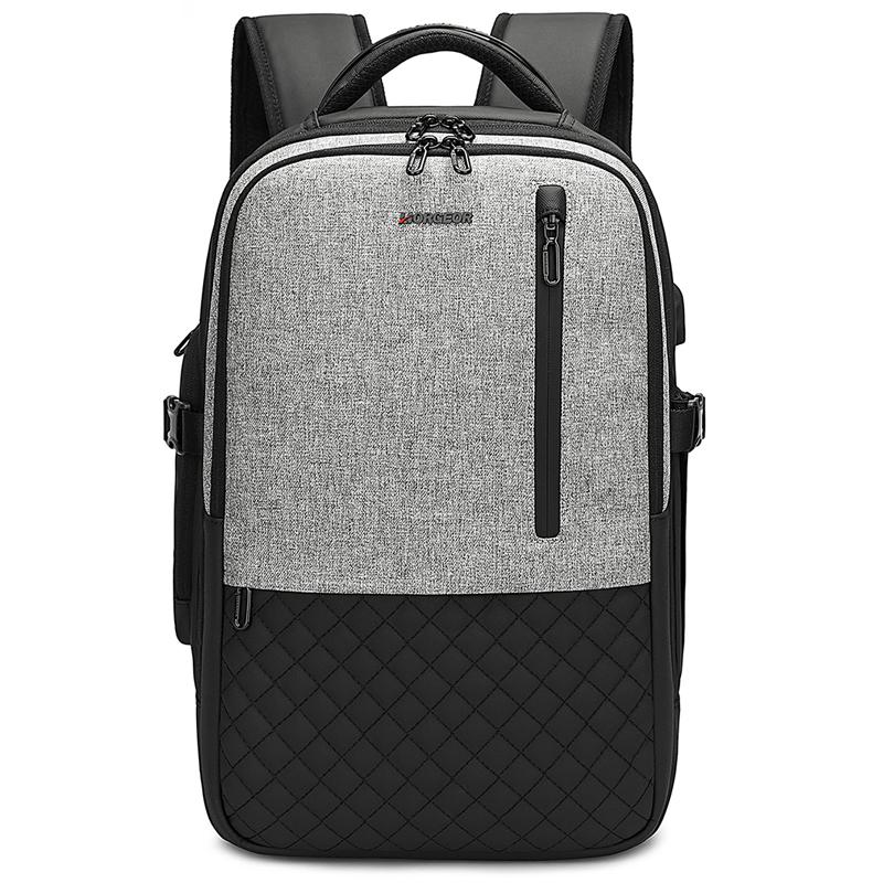 

Поездки на работу, Деловые поездки, Водонепроницаемый рюкзак большой вместимости, Рюкзак для ноутбука с USB-интерфейсом, Авиационная сумка светло-серый