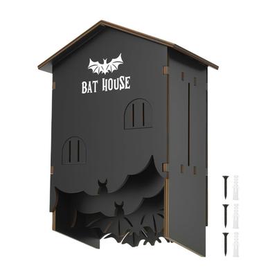 Handcrafted Bat Shelter For Backyard Wildlife Habitat Durability Weatherproofed Wooden Easyly To Install