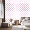 Hearts Wallpaper White and Powder Pink 50x1000