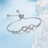 Women's Copper Adjust. Bracelet W/ Zircon Inlay – Fashionable 8-Shaped Luxury