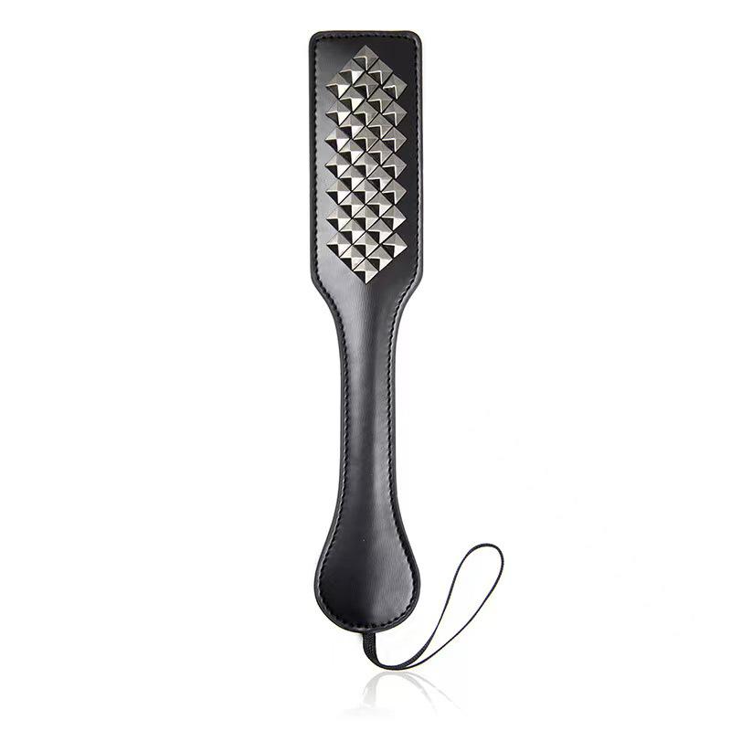 PU Leather Spiked Paddle - Couples' Flirtation and Spanking Toy.