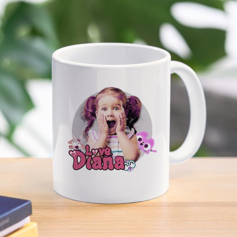 Tazza da Caffè Kids Diana And Roma Show Design Creativo Tazza in Ceramica Tazza per Acqua Latte Amici Ragazze Ragazzi Regalo per Bambini 11oz