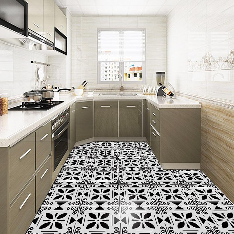 Küche, Badezimmer, Ölfest, Wasserdicht und Rutschfest Köper Bodenaufkleber, Badezimmer, Schlafzimmer, Wohnzimmer DIY Bodenaufkleber
