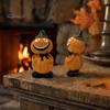 Eco-friendly Halloween Decor Pumpkin Figure Ornaments, Hand-Painted Resin Decorations with Unique Creative Display Expressions, Figurine for