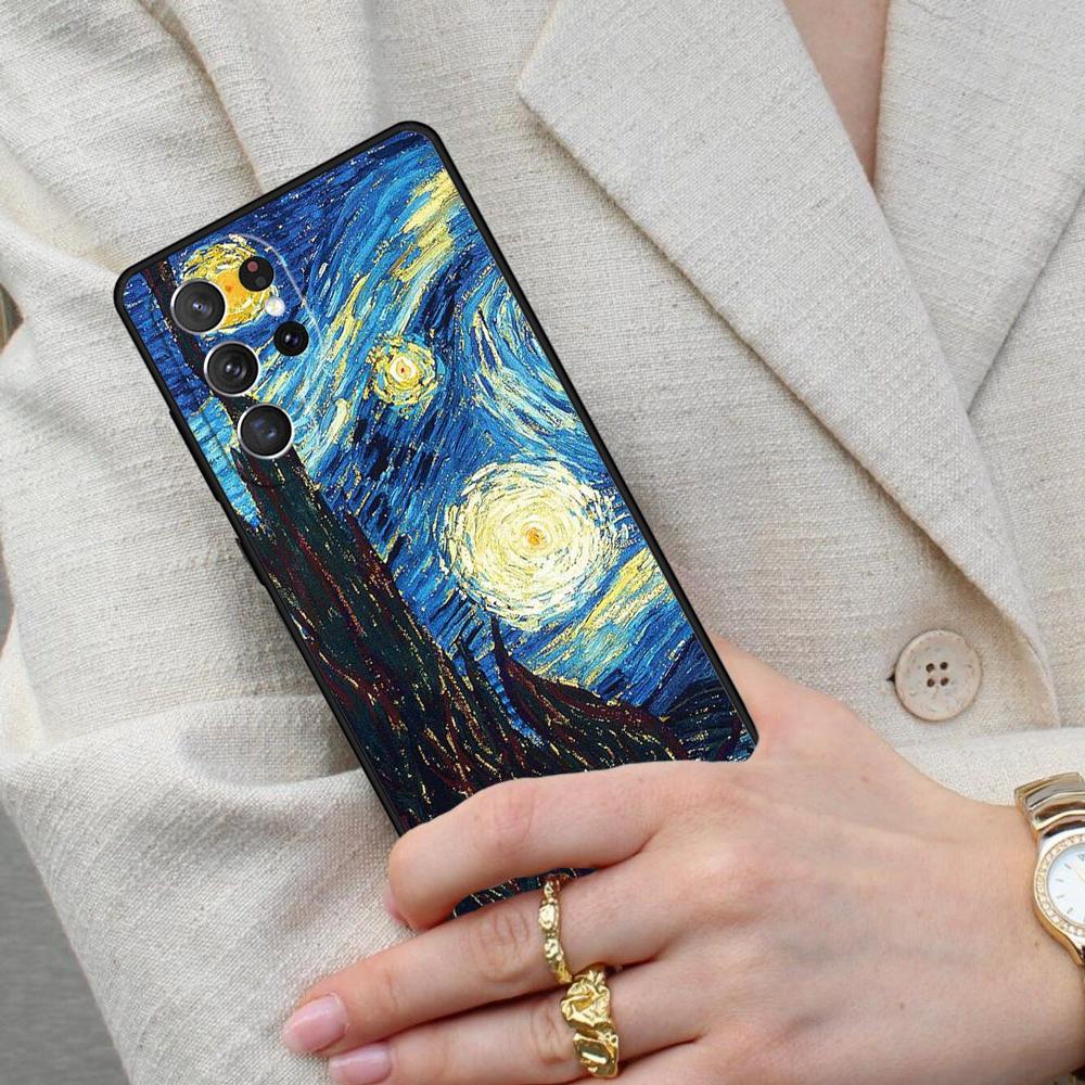 Van Gogh Starry Night Cell Phone Case for Samsung Galaxy S26 Ultra S25 S24 S23 S22 S21 S20 Note10 Cover