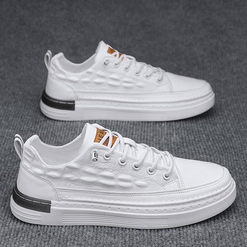 

Lace-free spring 2025 new fish pattern four seasons casual board shoes Korean version trendy shoes labor insurance chef shoes little white shoes 44 белый