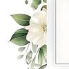 Removable Plants Flower Switch Sticker, Decorative Green Leaf Floral Bunny Light Socket Decal, DIY Art Murals for Kids Girls Bedroom Living Room