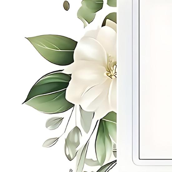 Removable Plants Flower Switch Sticker, Decorative Green Leaf Floral Bunny Light Socket Decal, DIY Art Murals for Kids Girls Bedroom Living Room