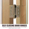 2Pcs Self Closing Hinges for Doors Heavy Duty Spring Hinge Auto Close Mechanism for Wood Screen Doors Basement Bathroom Cabinet