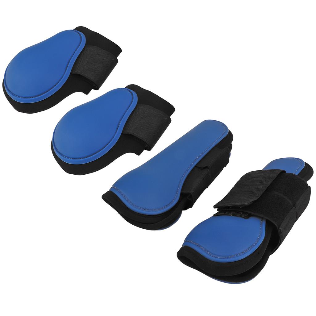 4pcs Horse Leg Guard Convenient PU Neoprene Horse Support Boots for Racing Jumping TrainingSet of