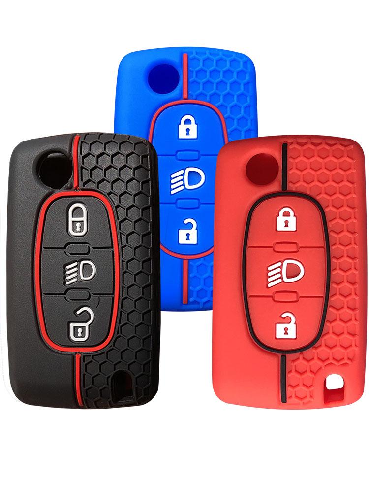 For Citroen C4 Flip Remote Car Key Case for For Citroen C4 Cactus Grand Picasso C5 C8 3 BUTTONS Car Accessories Keychain