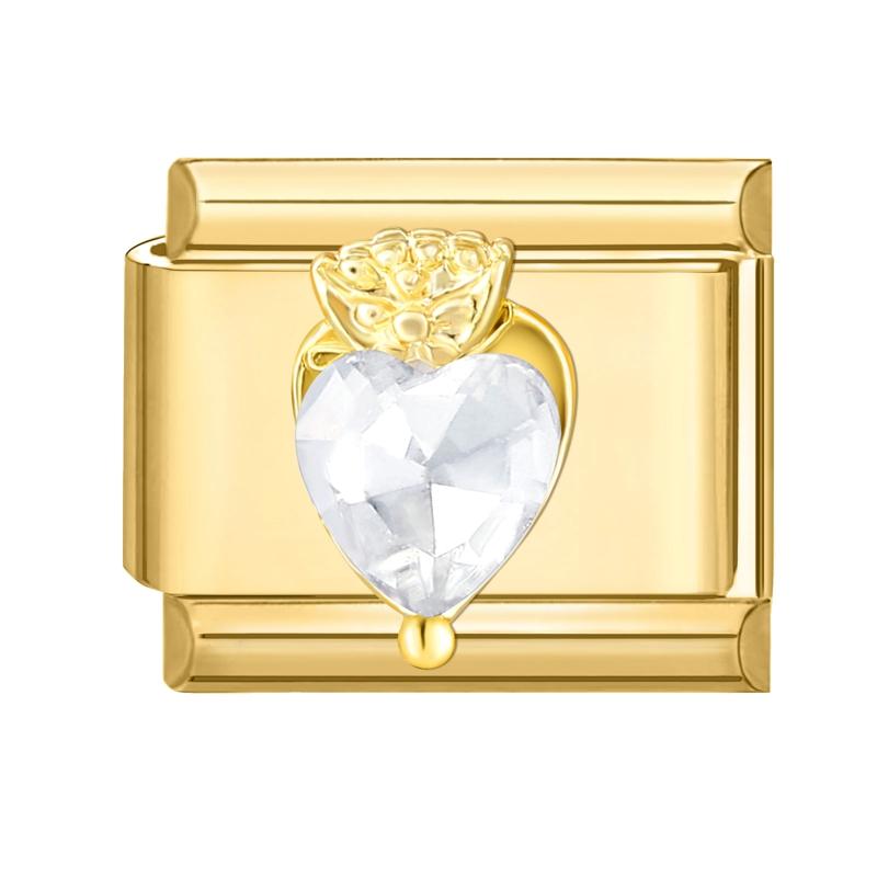 New Y2K Gold Color Butterfly Moon Bow Shell Star Pearl Pendant Italian Charm Link Fit 9mm Stainless Steel Bracelet DIY Making