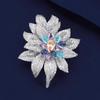 Luxurious Multicolored Flower Brooch, High-end Women's Individual Flower Diamond-encrusted Brooch, High-end Sense Brooch
