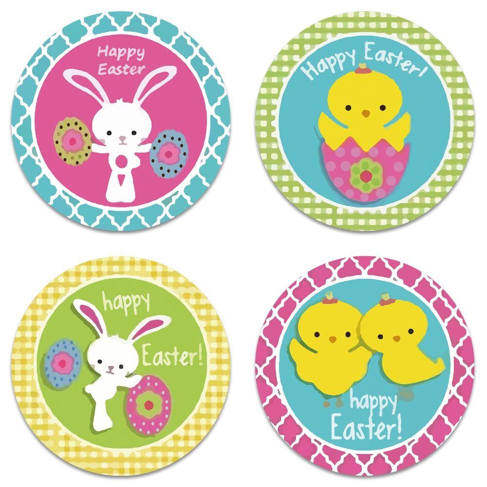 Cute Painted Eggshell Stickers Easter Egg Rabbit Stickers Lovely Easter Stickers  Hand Ledger
