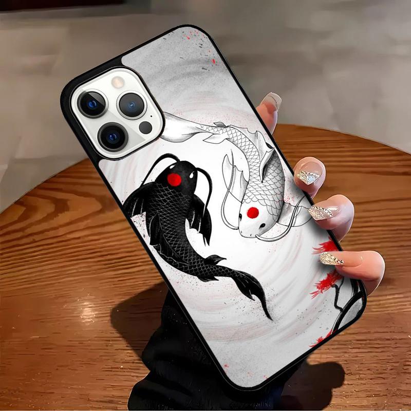 Yin Yang Koi Handyhülle Für iPhone 17 Air 16 15 14 13 12 11 Pro Max Max Plus Bumper Case Cover