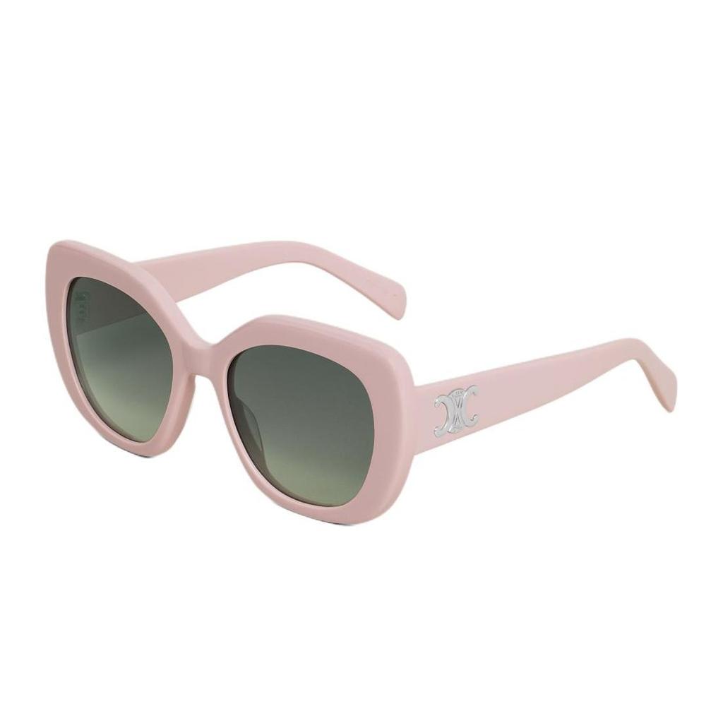 Celine Double C Logo Irregular Frame Sunglasses Unisex Sunglasses Pink CONF-4S226CPLB-24PP