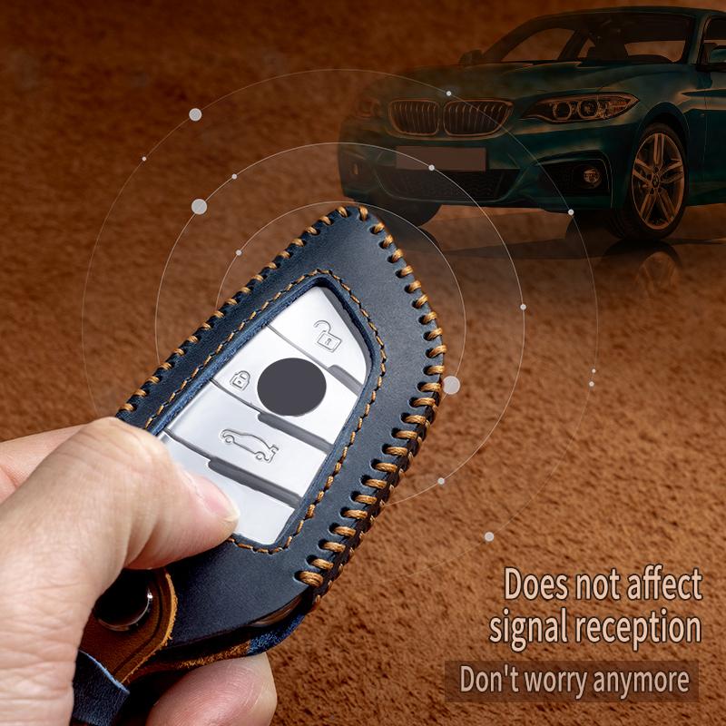 Neue Leder Auto Fernbedienung Schlüsselhülle Abdeckung Schale Fob Für BMW X1 X3 X5 X6 X7 1 3 5 6 7 Serie G20 G30 G11 F15 F16 G01 G02 F48 Keyless
